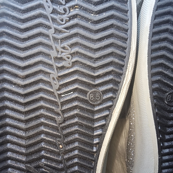 Vintage Havana Kara Silver Matt Star Glitter Sequins Sneakers - Picture 10 of 10